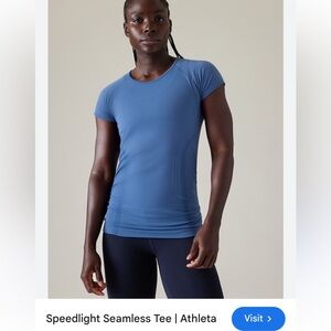 Athleta Women's Short Sleeve Tee in Blue